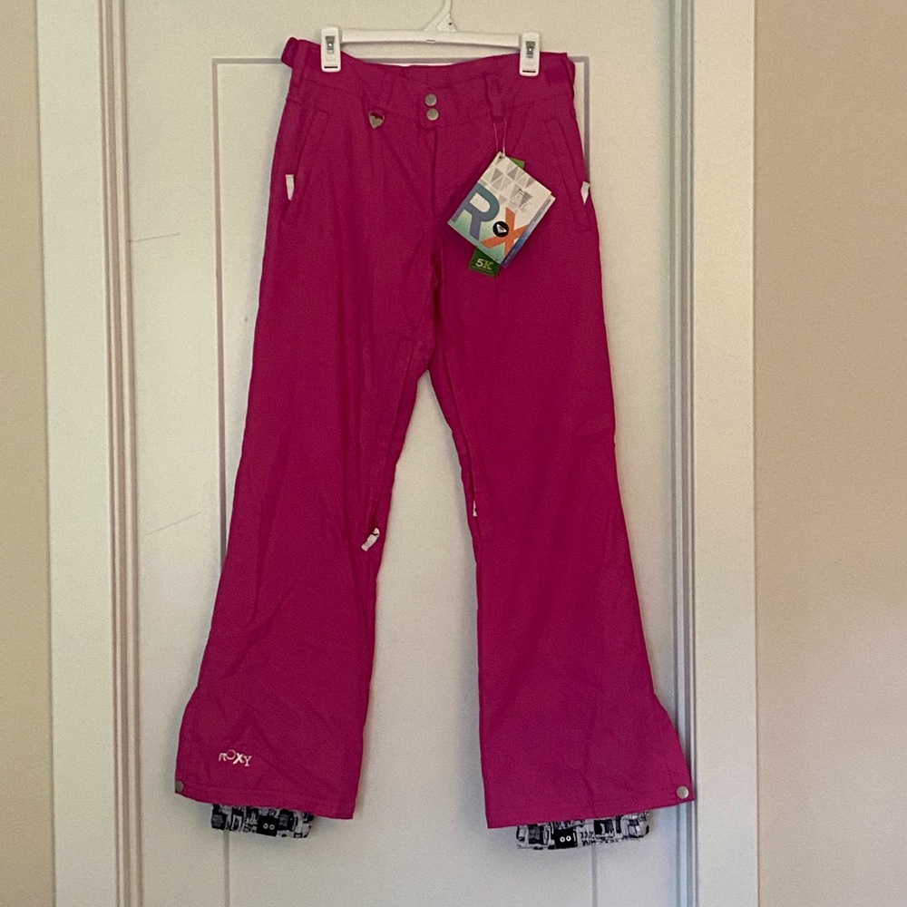 Roxy Pink Snow Pants Small NWT!